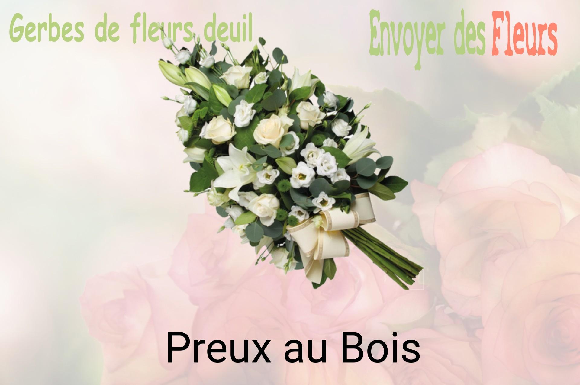Gerbe de fleurs de deuil livrée à Preux-au-Bois